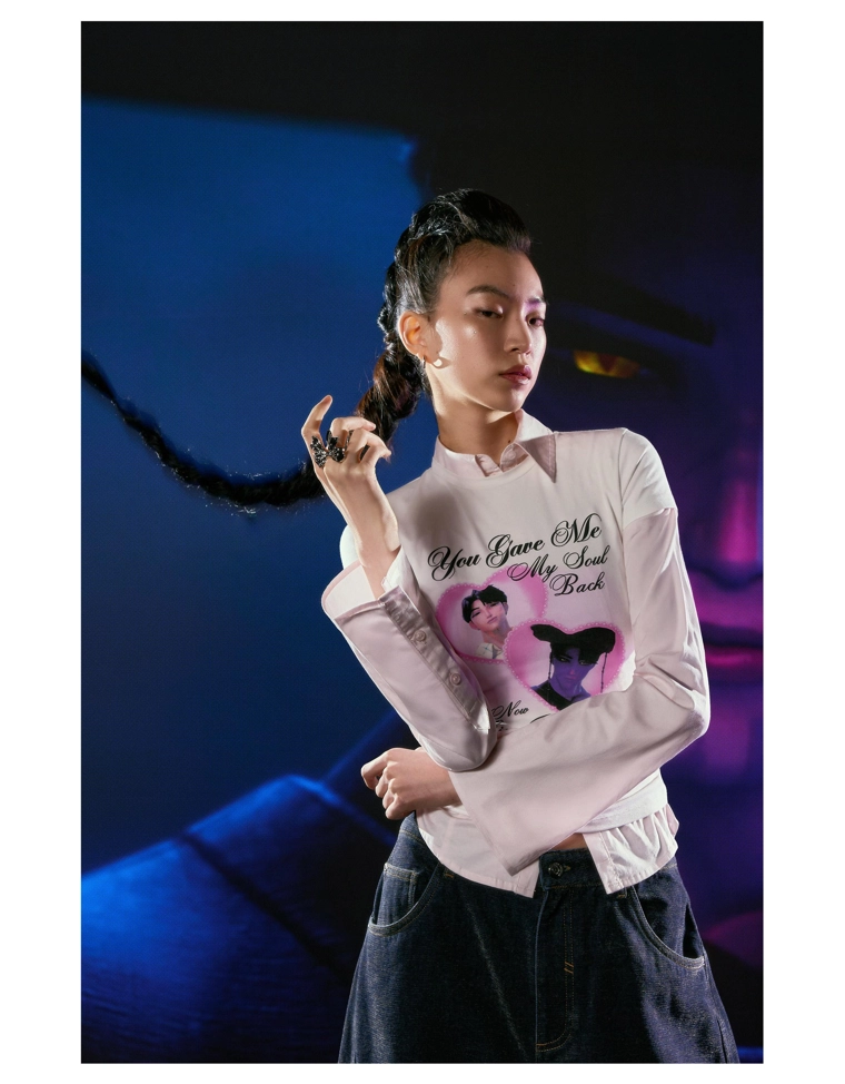 Футболка KPop Demon Hunters Saja Boys с короткими рукавами и принтом