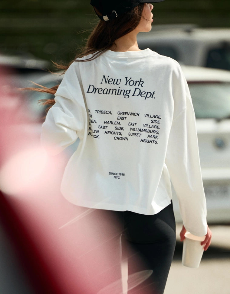 Футболка с длинными рукавами и принтом геометрического кроя