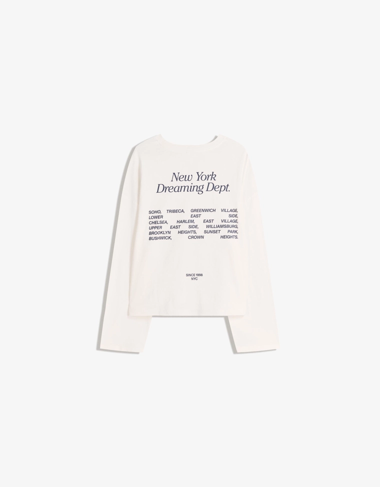 Футболка с длинными рукавами и принтом геометрического кроя