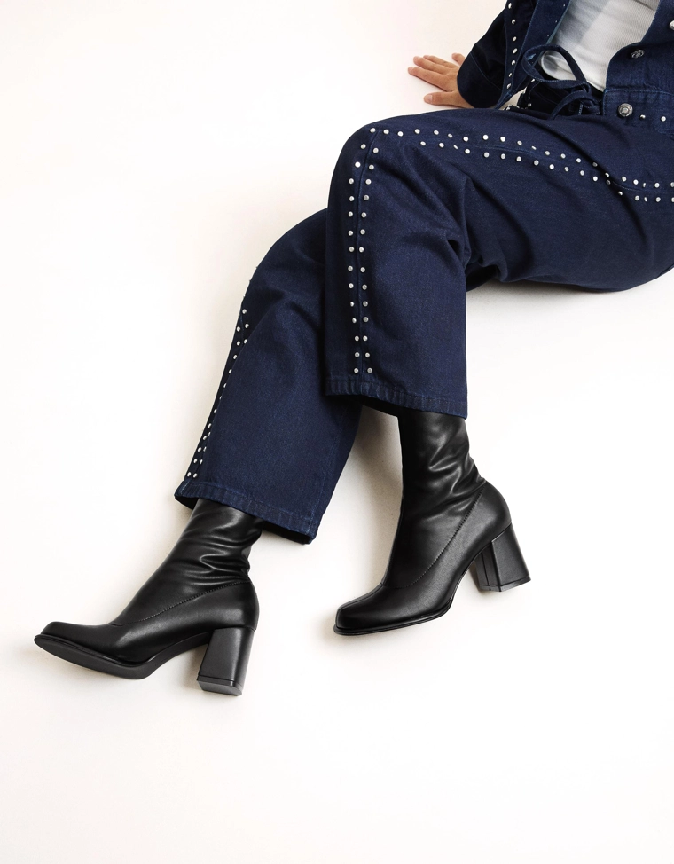 Ботильоны на широком каблуке