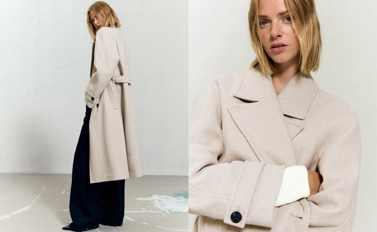 Тренч из мягкой ткани с поясом