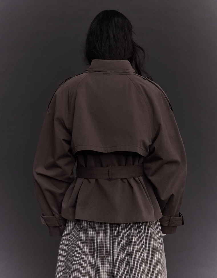 Куртка-тренч с воротником-стойкой