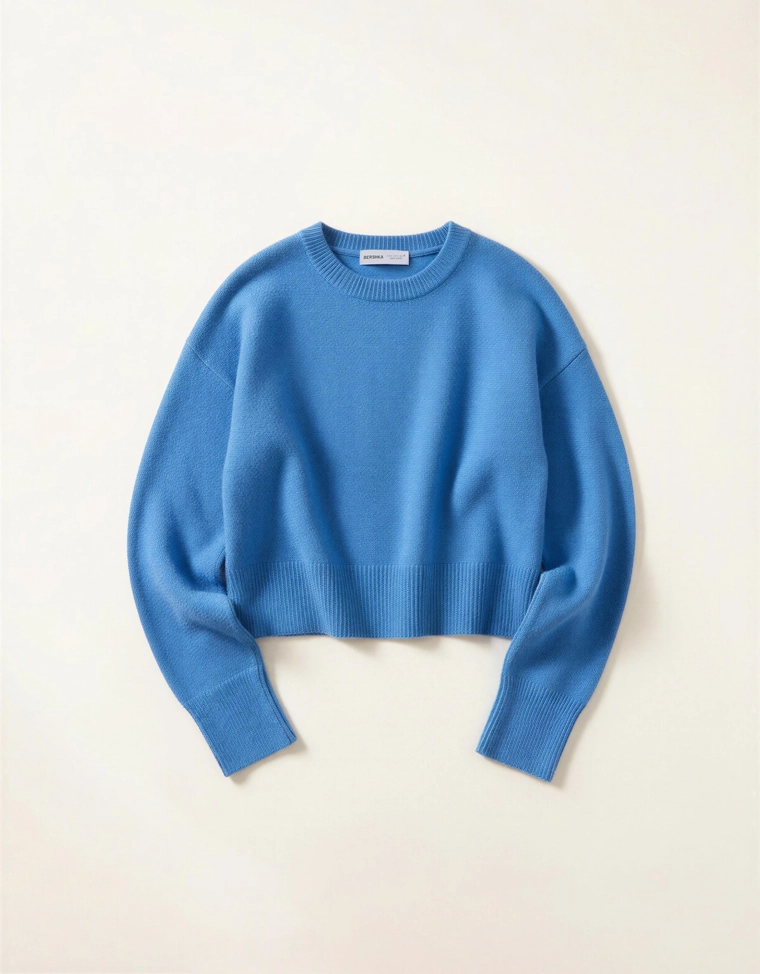 Свитер оверсайз с рифленым низом