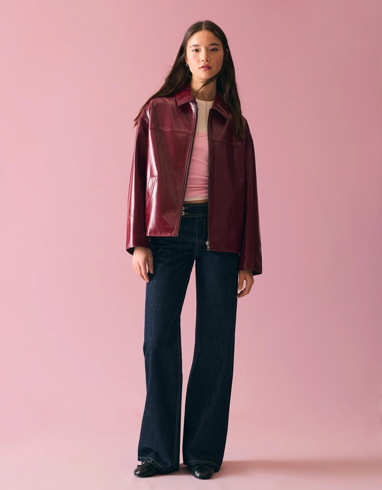 Куртка в стиле trucker из искусственной кожи