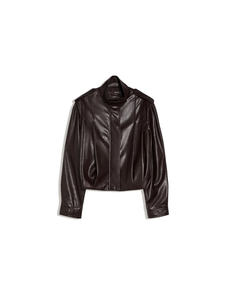 Куртка с эффектом плиссированной кожи bershka