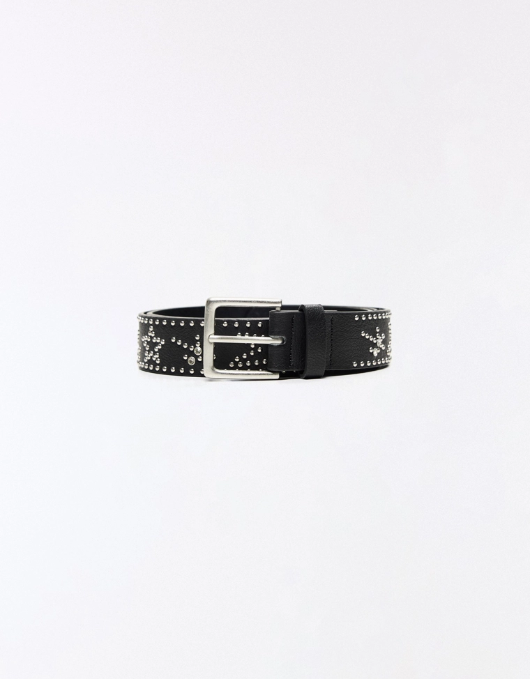 Ремень из искусственной кожи с заклепками
