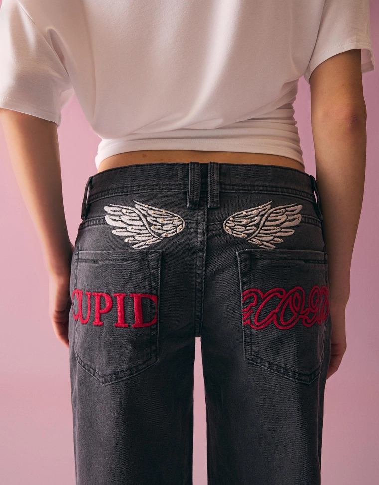 Брюки из твила с принтом