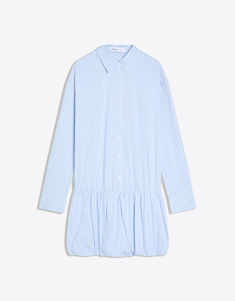 Платье-рубашка мини-баллон