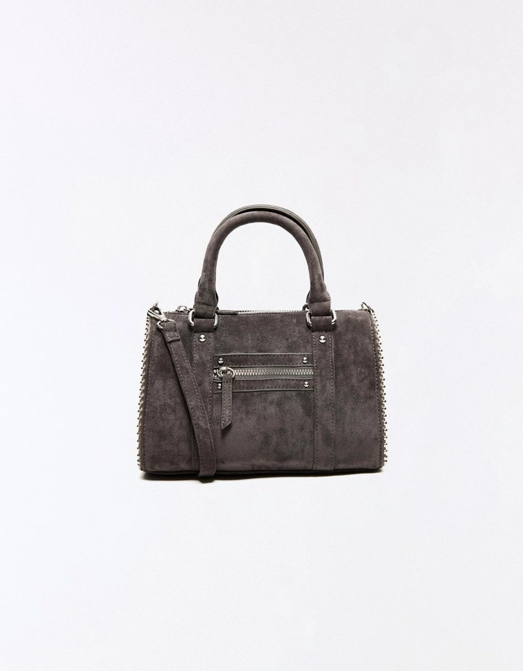 Сумка-боулинг из искусственной замши