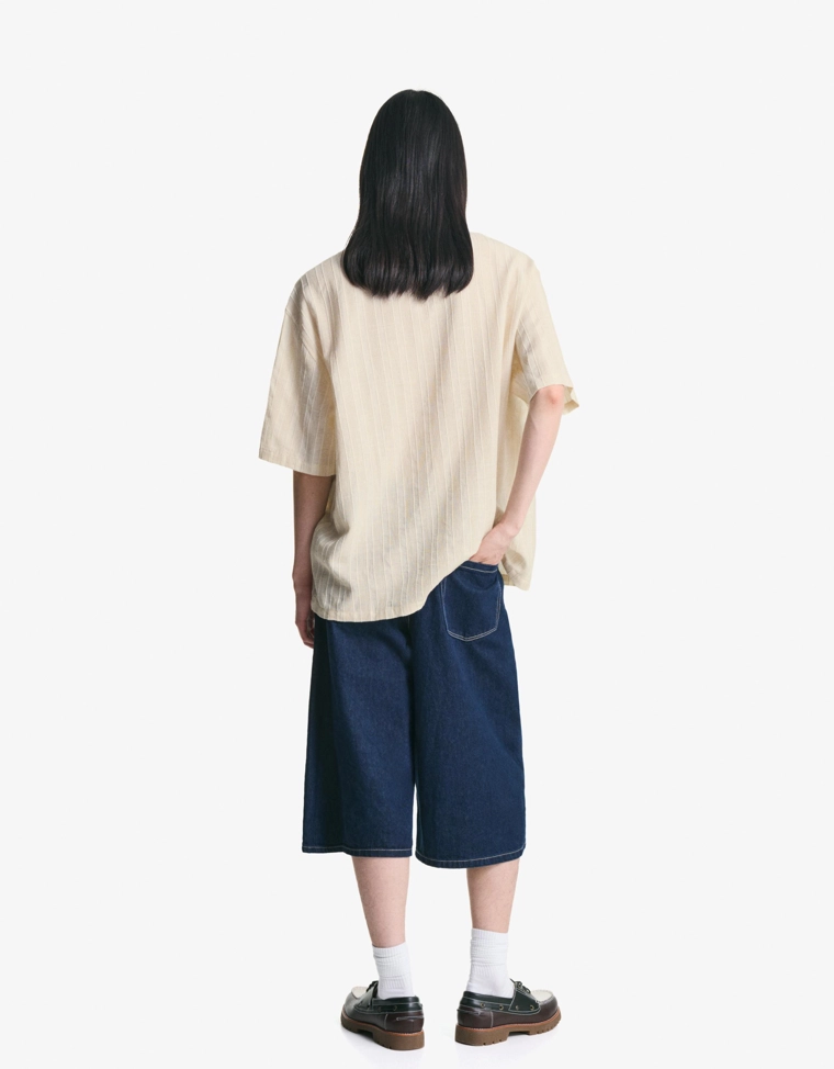 Рубашка коротким рукавом в стиле рустик