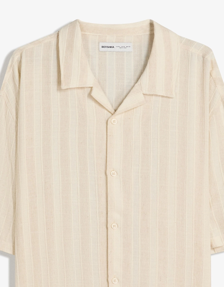 Рубашка коротким рукавом в стиле рустик