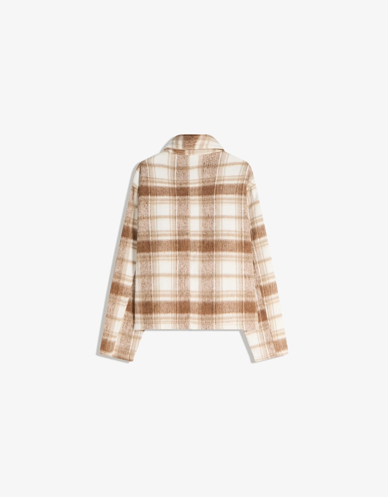 Клетчатый жакет свободного кроя