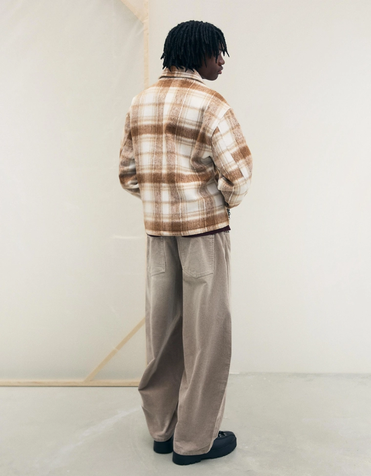 Клетчатый жакет свободного кроя