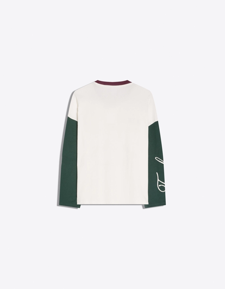 Лонгслив с контрастным принтом