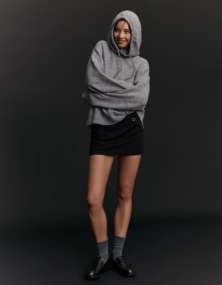 Юбка-шорты мини с пряжкой