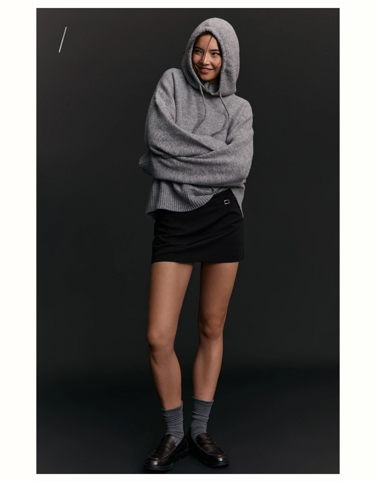 Юбка-шорты мини с пряжкой