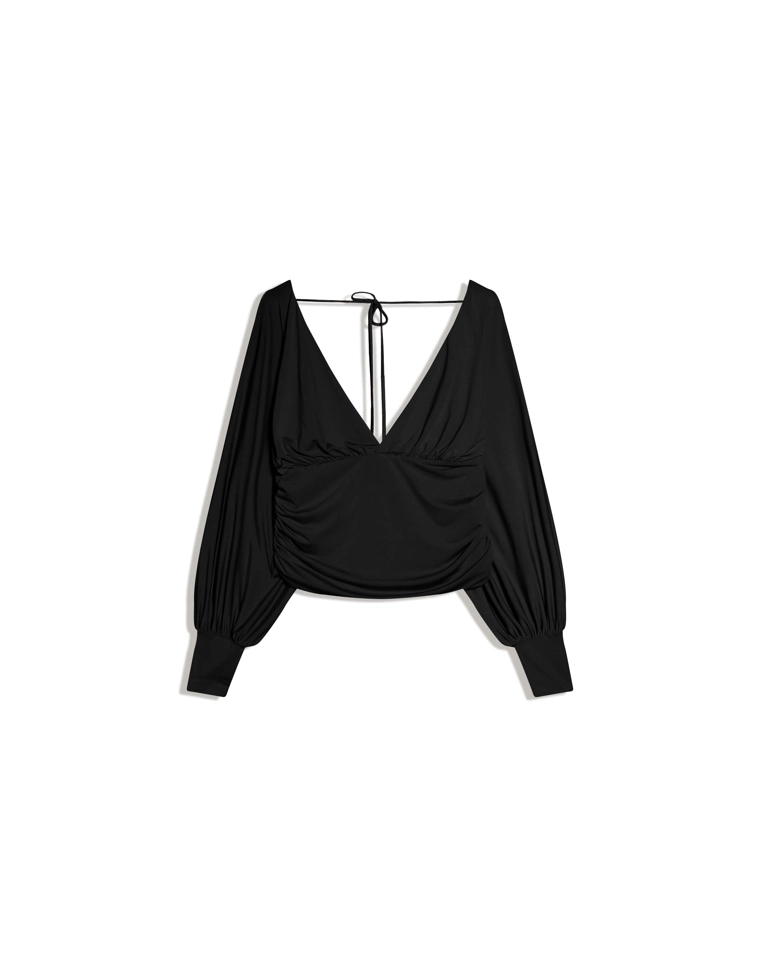 Топ с длинными рукавами и сборками