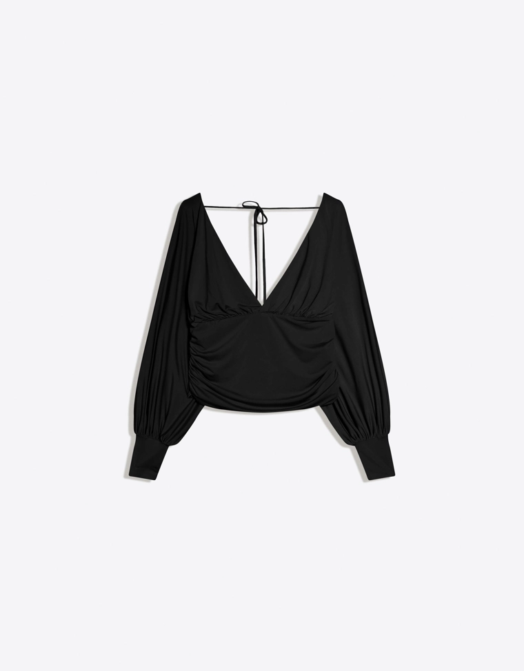 Топ с длинными рукавами и сборками