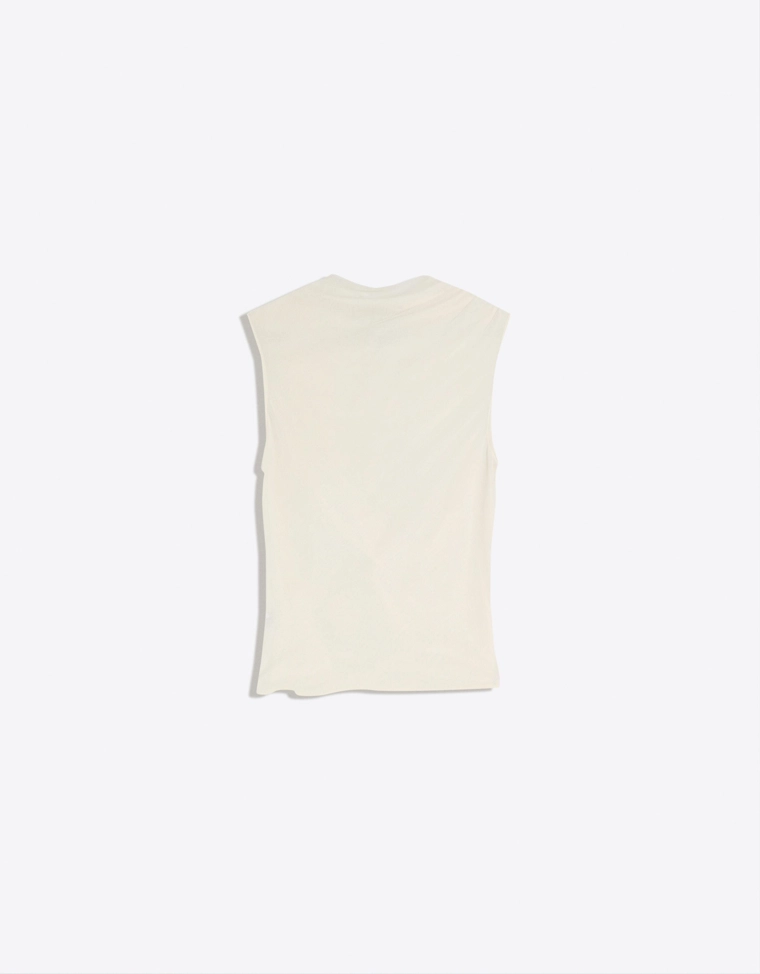 Топ из полупрозрачной ткани без рукавов