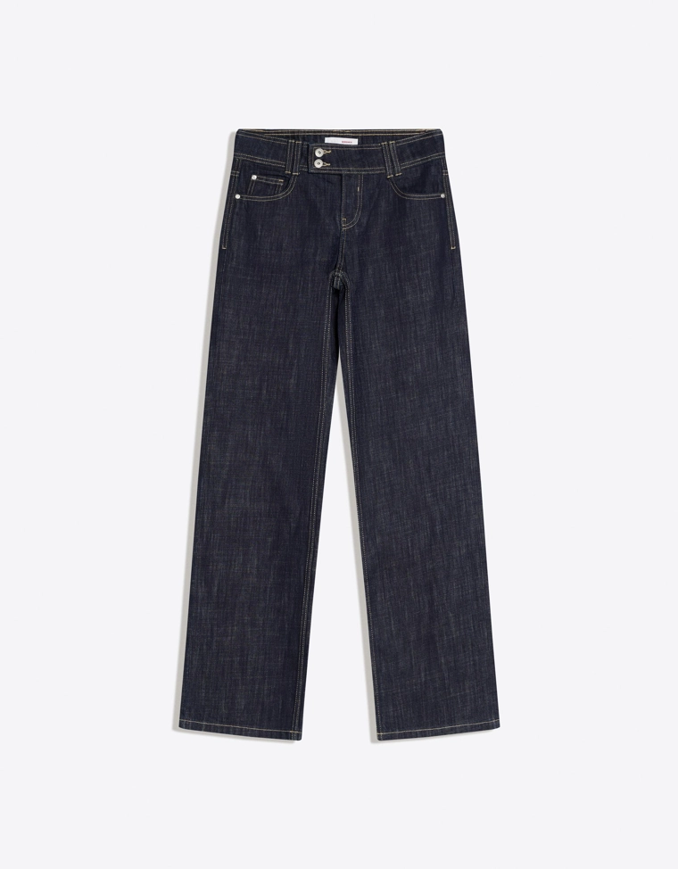 Джинсы свободного кроя с принтом