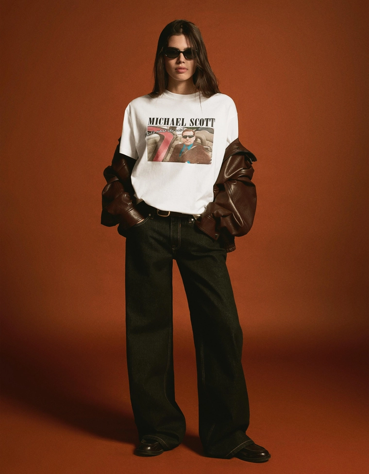 Футболка с принтом «Майкл Скотт — Офис» и короткими рукавами