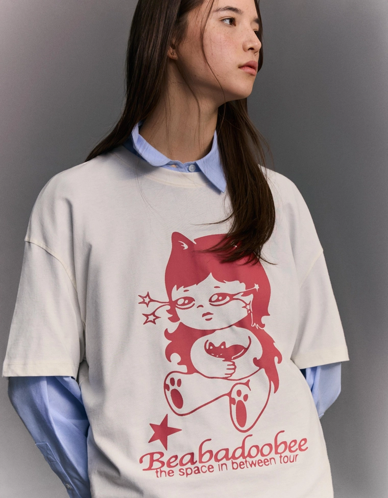 Футболка с короткими рукавами и принтом Beabadoobee