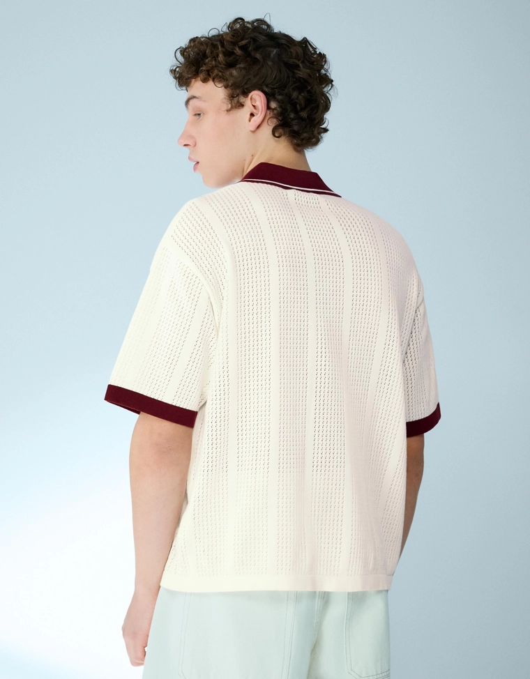 Поло с короткими рукавами и принтом