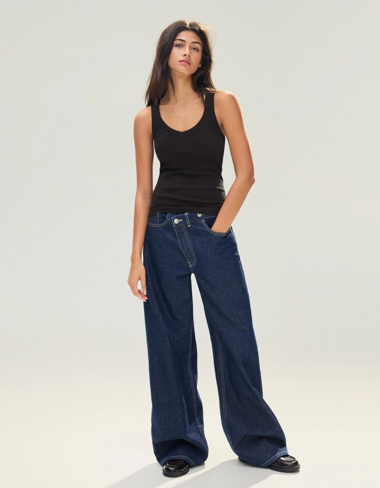 Базовая майка в рубчик