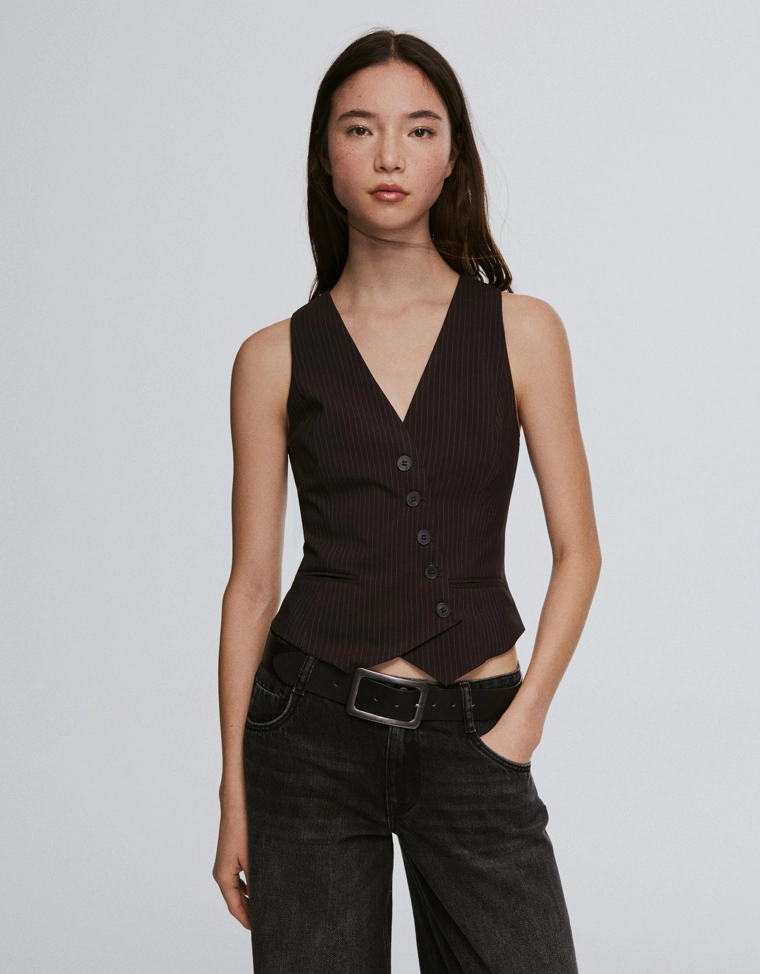 Жилет в полоску