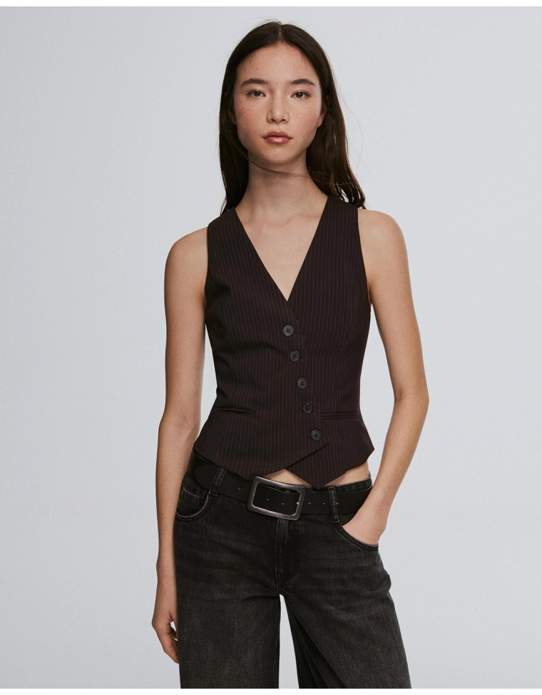 Жилет в полоску