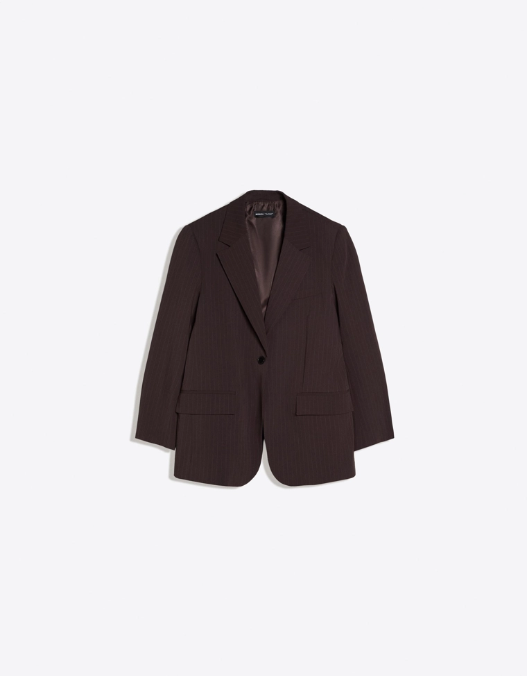 Двубортный блейзер в полоску