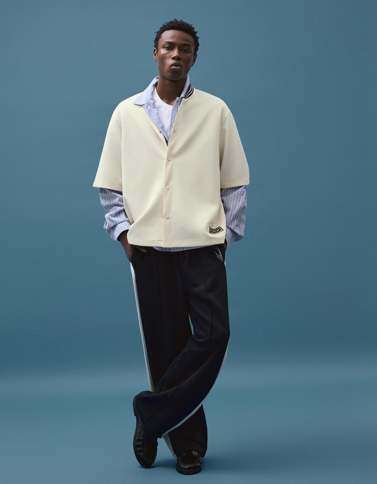 Рубашка геометрического кроя с короткими рукавами и принтом