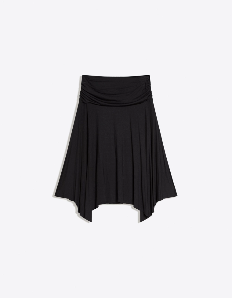 Юбка миди из модала со сборками