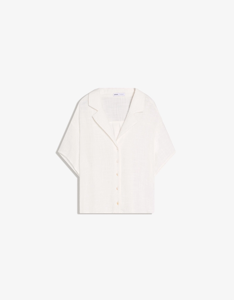 Рубашка с короткими рукавами в стиле рустик