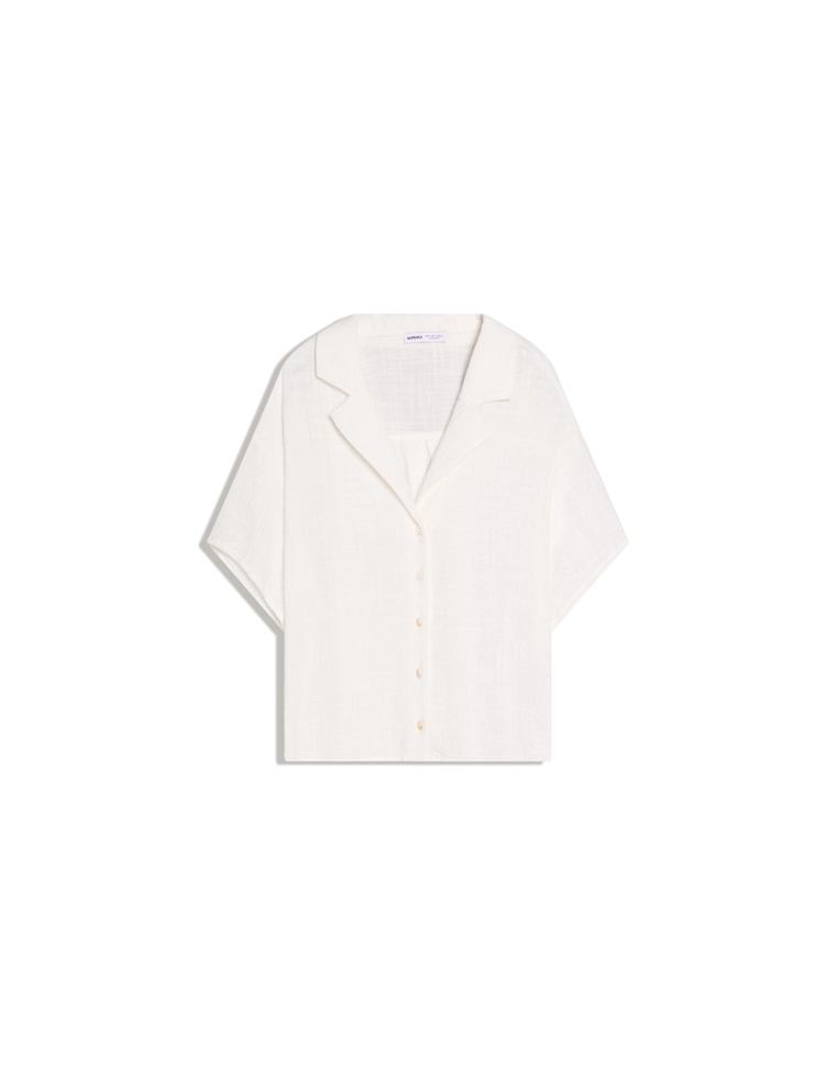 Рубашка с короткими рукавами в стиле рустик