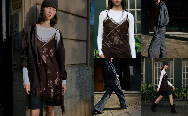 Мини-платье из полупрозрачной ткани с отделкой кружевом