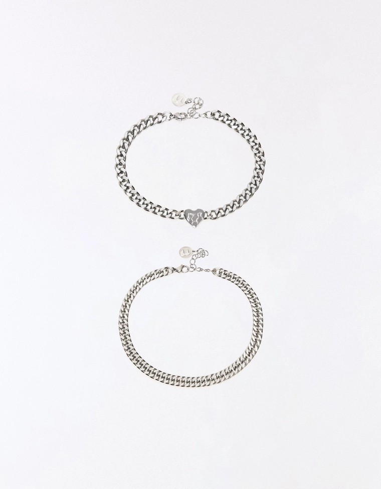 Набор из 2 стальных браслетов