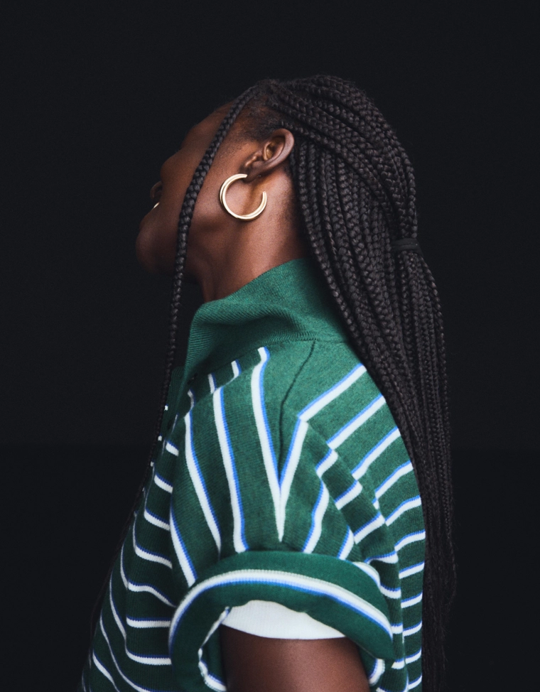 Набор из 3 пар плетеных серег-колец