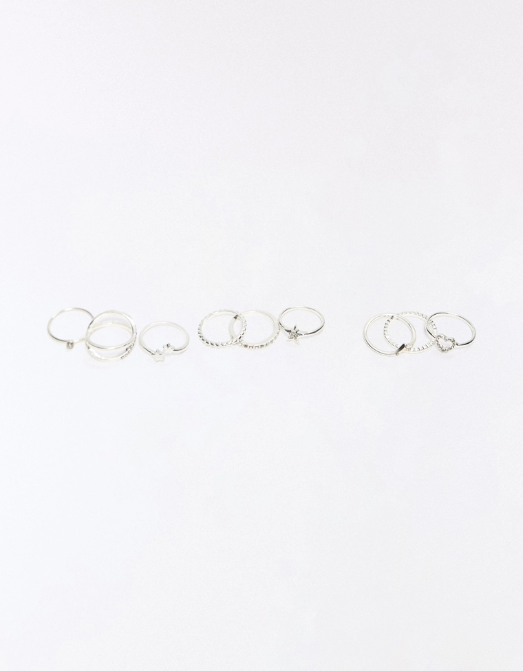 Набор из девяти тонких колец