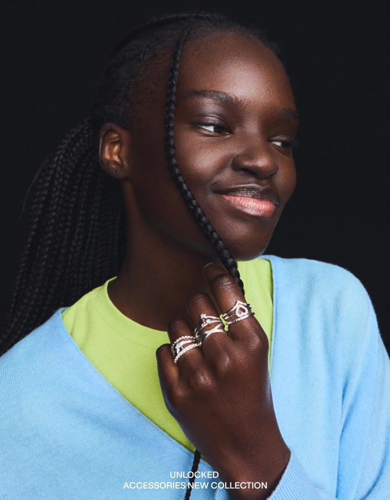 Набор из девяти тонких колец