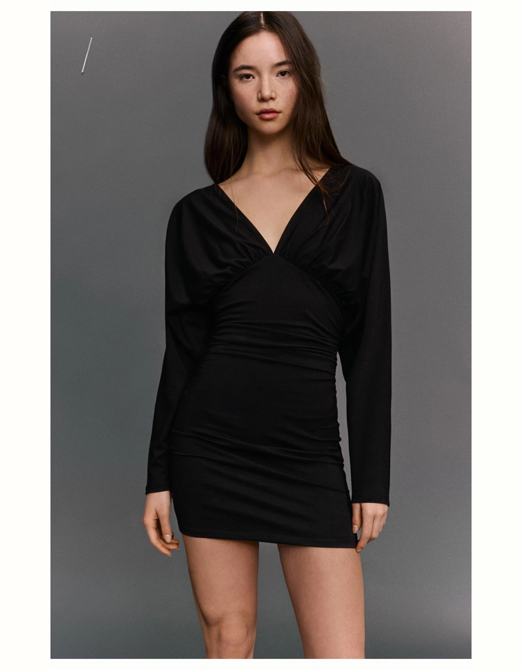 Мини-платье с подхватами