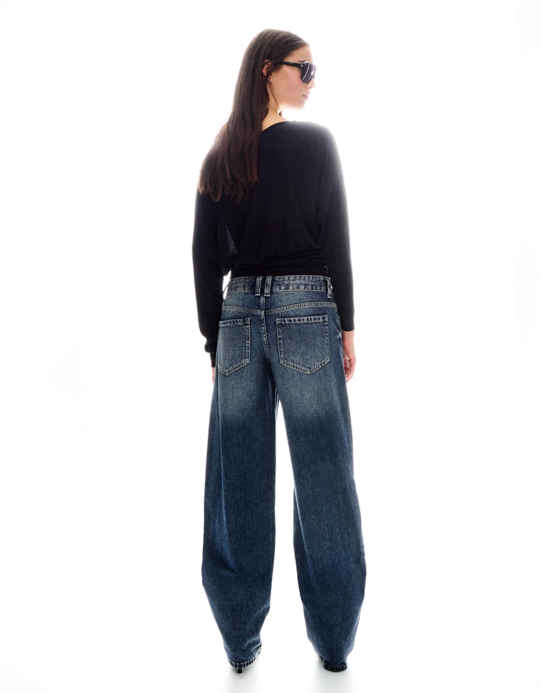 Джинсы baggy barrel с низкой посадкой