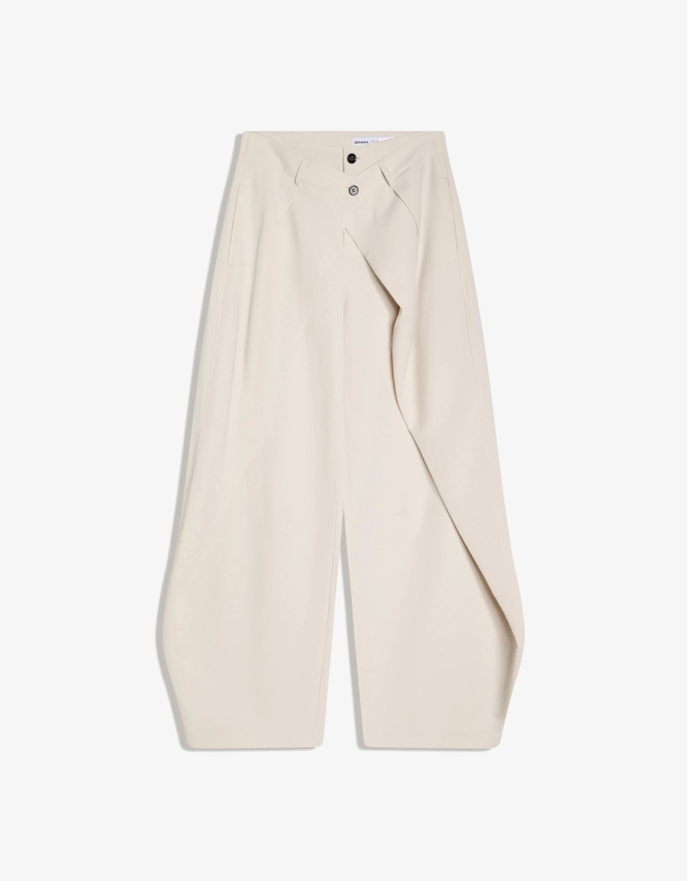 Брюки barrel со складками