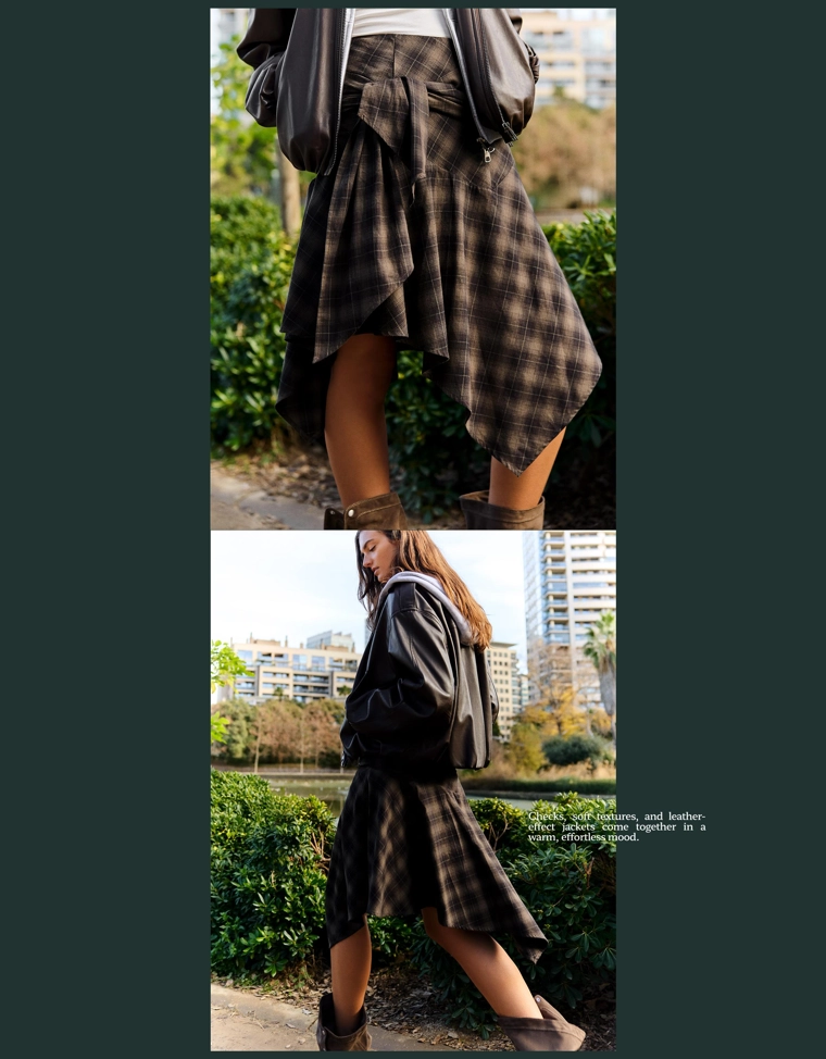 Юбка миди с принтом и завязками