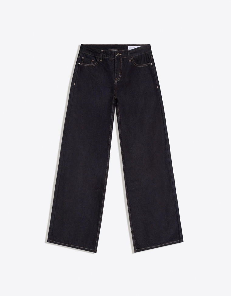 Джинсы свободного кроя с низкой посадкой