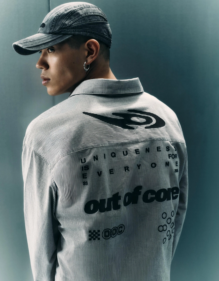Рубашка в полоску с длинными рукавами OUT OF CORE