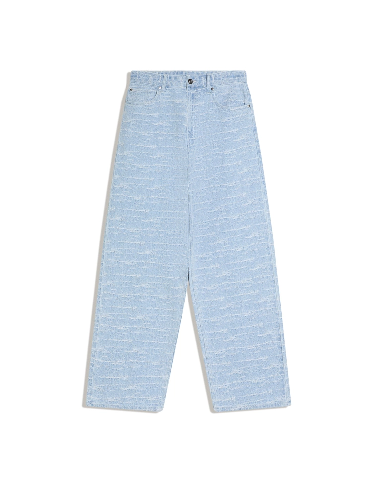 Джинсы очень свободного кроя с текстурным эффектом