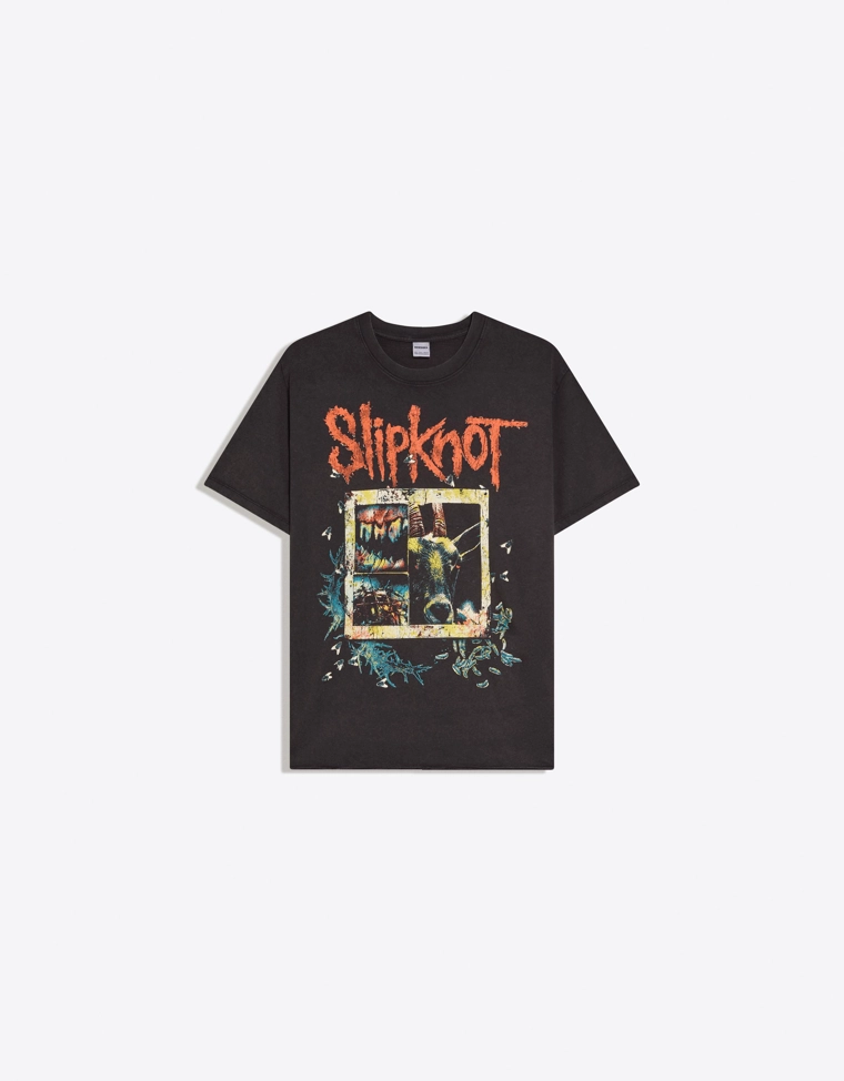 Футболка классического кроя с короткими рукавами и принтом Slipknot