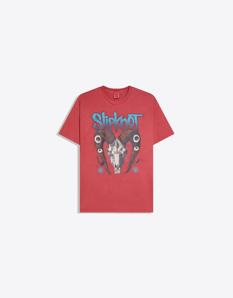 Футболка классического кроя с короткими рукавами и принтом Slipknot