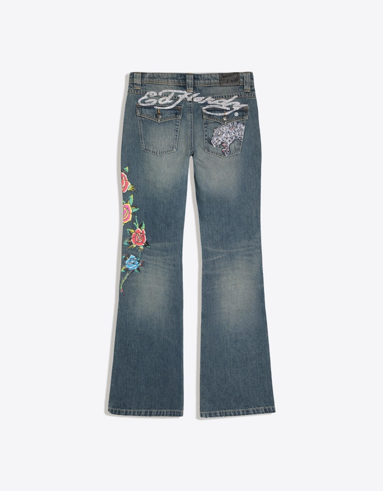 Расклешенные джинсы ED HARDY X BERSHKA